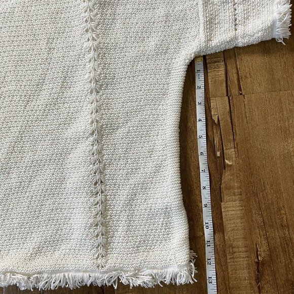 womens lou and grey knit top beige fringe size medium m beach vacation - Picture 4 of 7